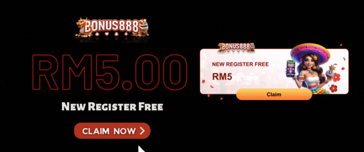 Bonus888 New Register Free RM5.80 - Promotion Banner