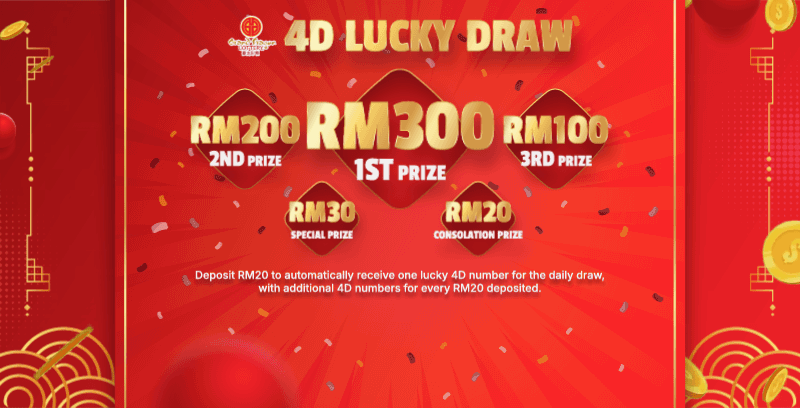 Bonus888 - 4D Lucky Draw Banner - bonus8881