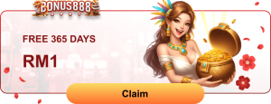 Bonus888 - Free Credit 365 Days RM1 - bonus8881