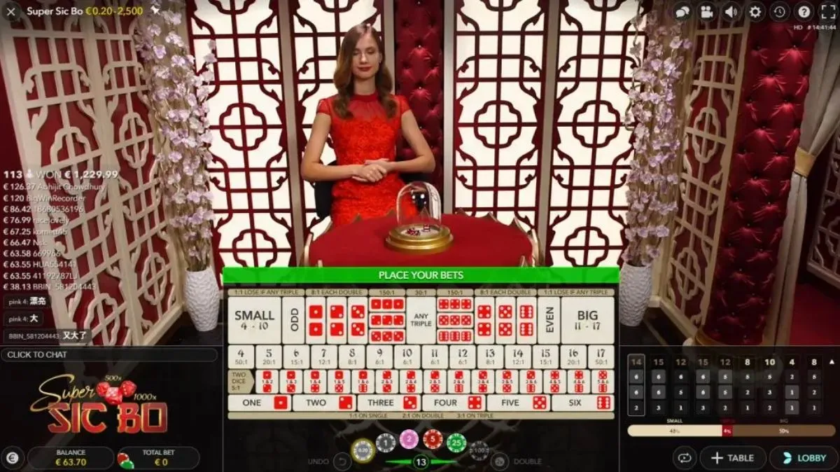 Sic Bo - Game 1 - bonus8881