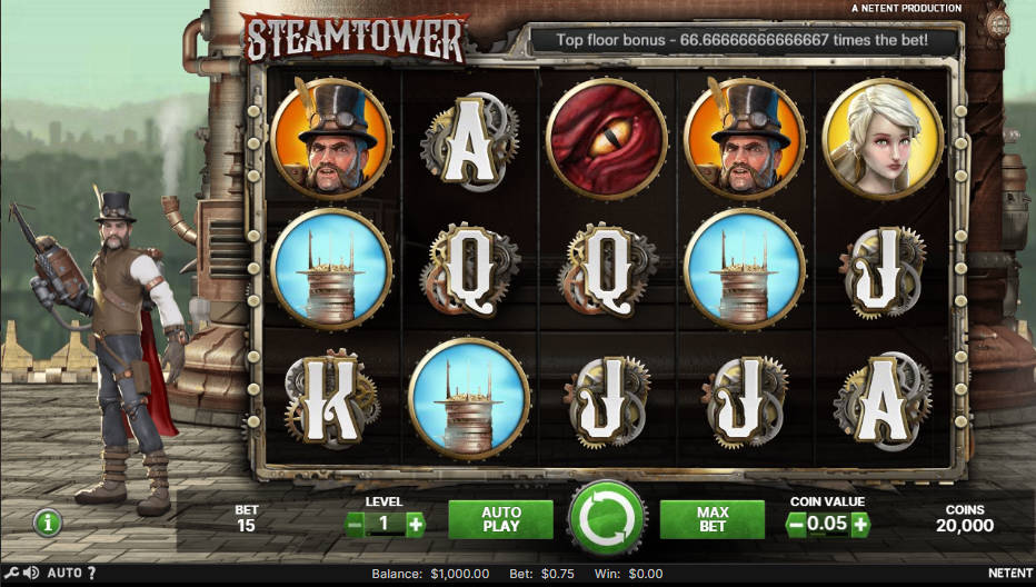 Steam Tower Slot - Interface - bonus8881