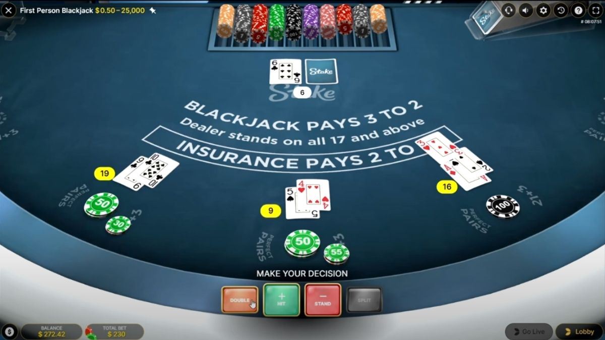First Person Blackjack - Gameplay 1 - bonus8881
