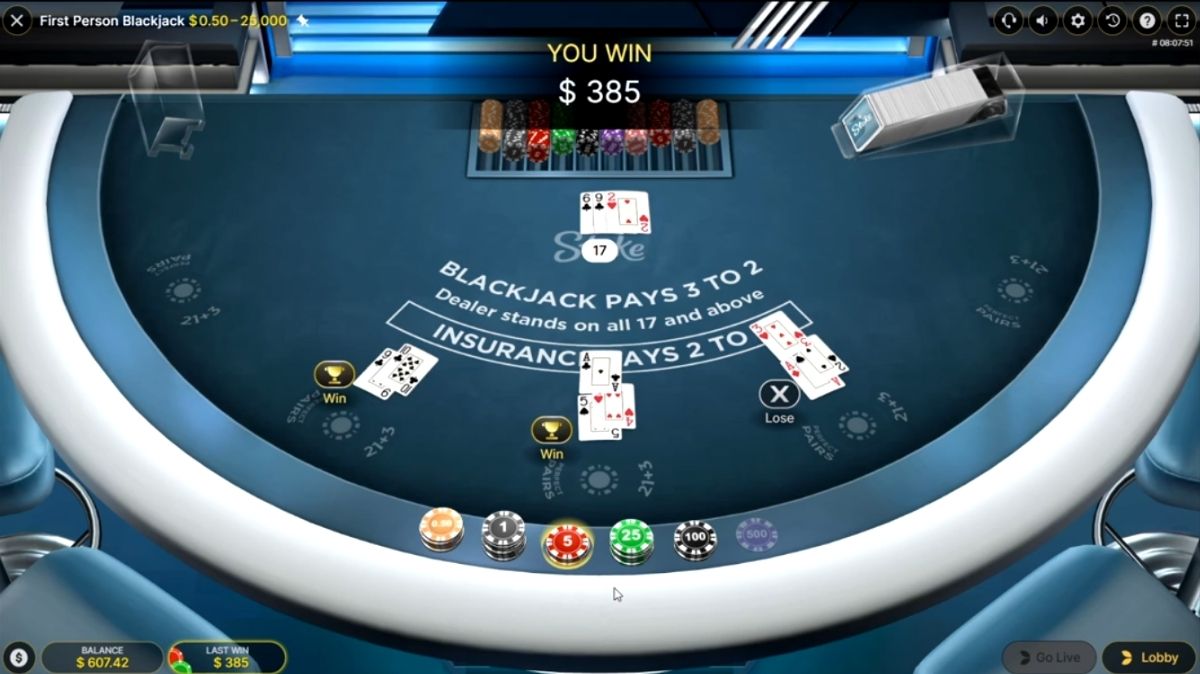 First Person Blackjack - Gameplay 2 - bonus8881