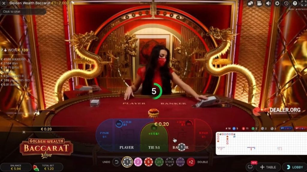 Golden Wealth Baccarat - Game play 1 - bonus8881