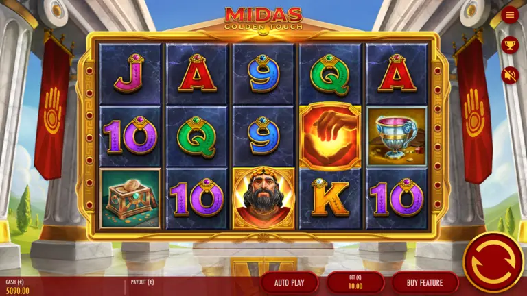 Midas Golden Touch Slot - Interface - bonus8881