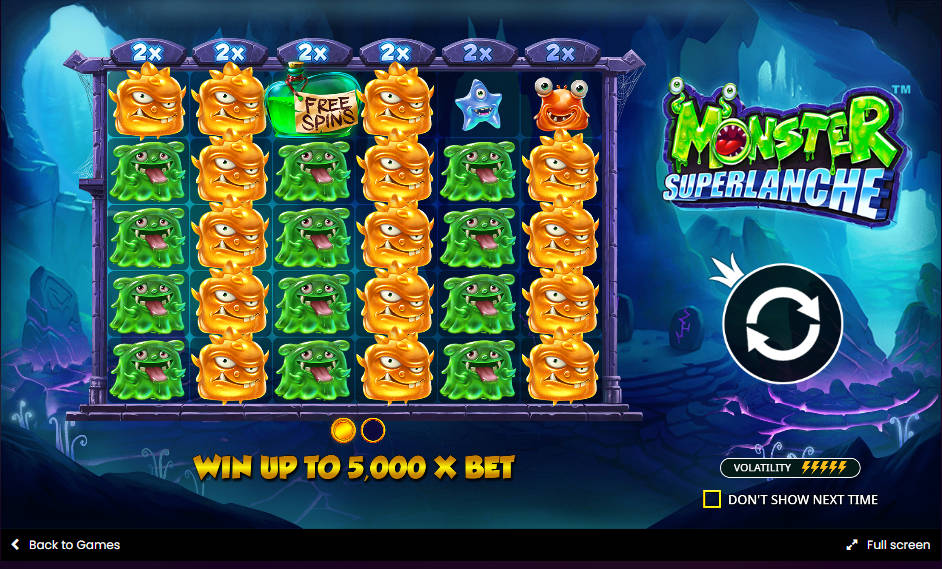 Monster Superlanche Slot - Interface - bonus8881