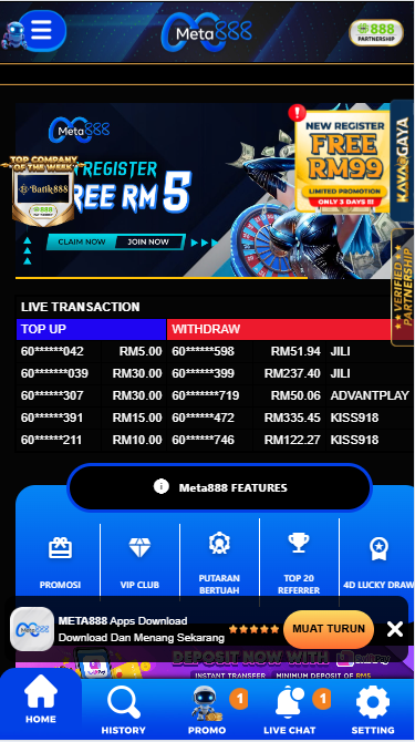 Meta888 - Homepage - bonus8881