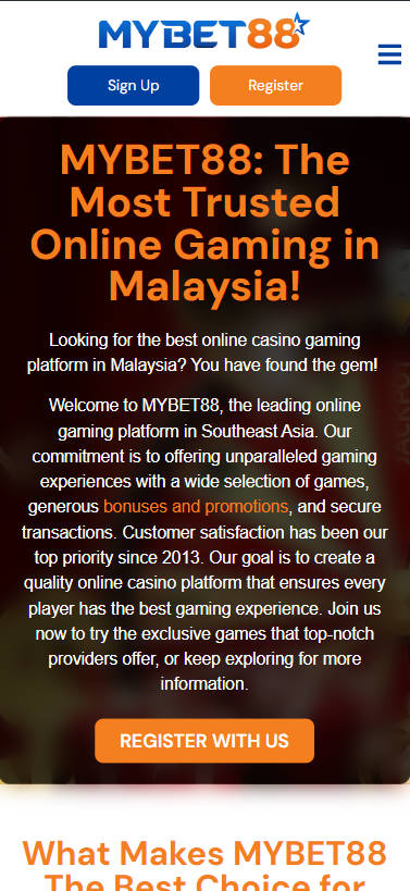 MYBET88 - Homepage - bonus8881