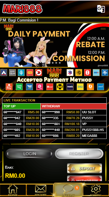 Mari888 - Homepage - bonus8881