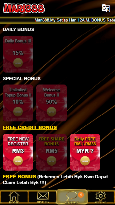 Mari888 - Promotion - bonus8881